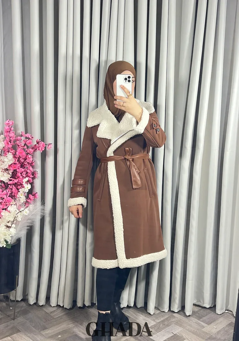 Manteau Long En Marron - Image 1 of 4