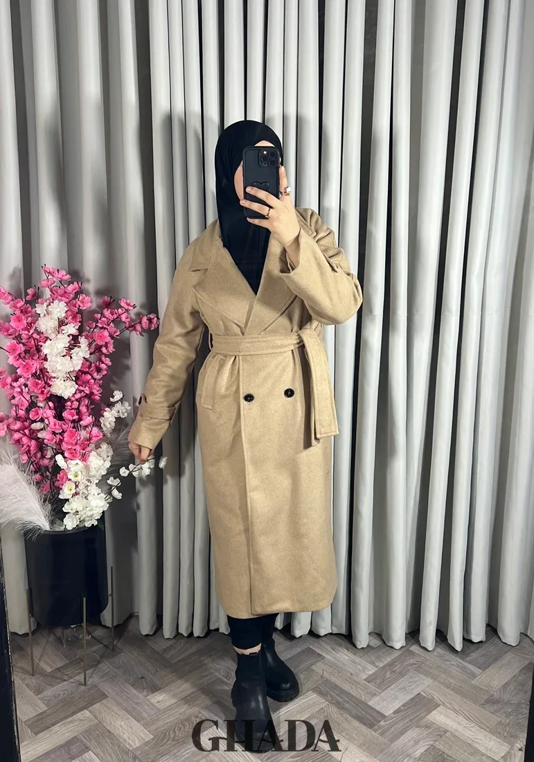 Manteau Long En Beige Foncé - Image 1 of 4