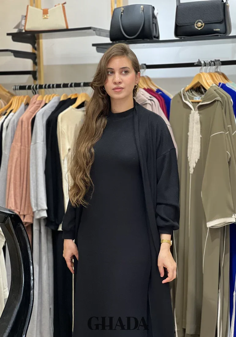 Ensemble Robe En Maille Avec Cardigan - Image 1 of 4
