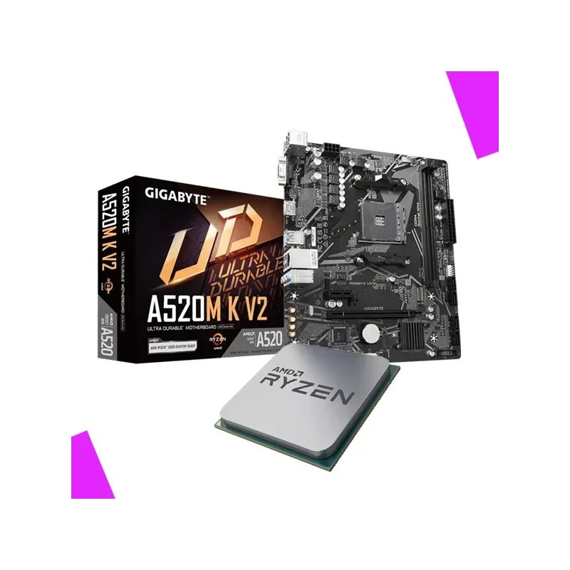 Amd Ryzen 3 3200g (3.6 Ghz / 4.0 Ghz) Tray + Gigabyte A520m K V2 - Image 1 of 1