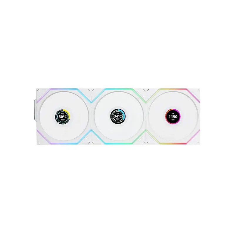 Lian Li Uni Fan Tl-lcd 120 Wireless Reverse Blanc - Pack De 3 - Image 1 of 4