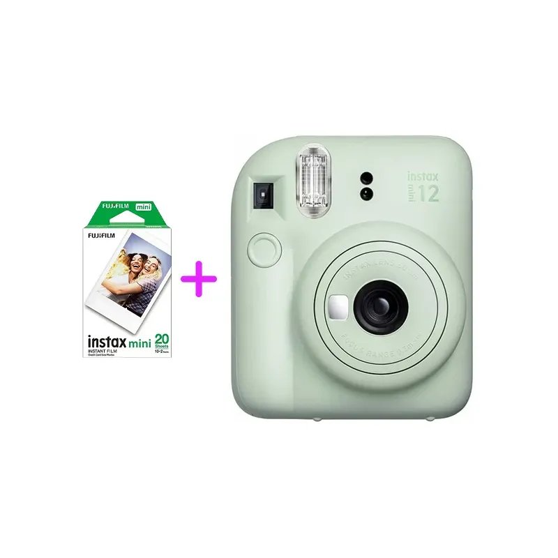 Fujifilm Instax Mini 12 Vert + Fujifilm Film Instax Mini Eu 2 Glossy (10x2pck) - Image 1 of 3