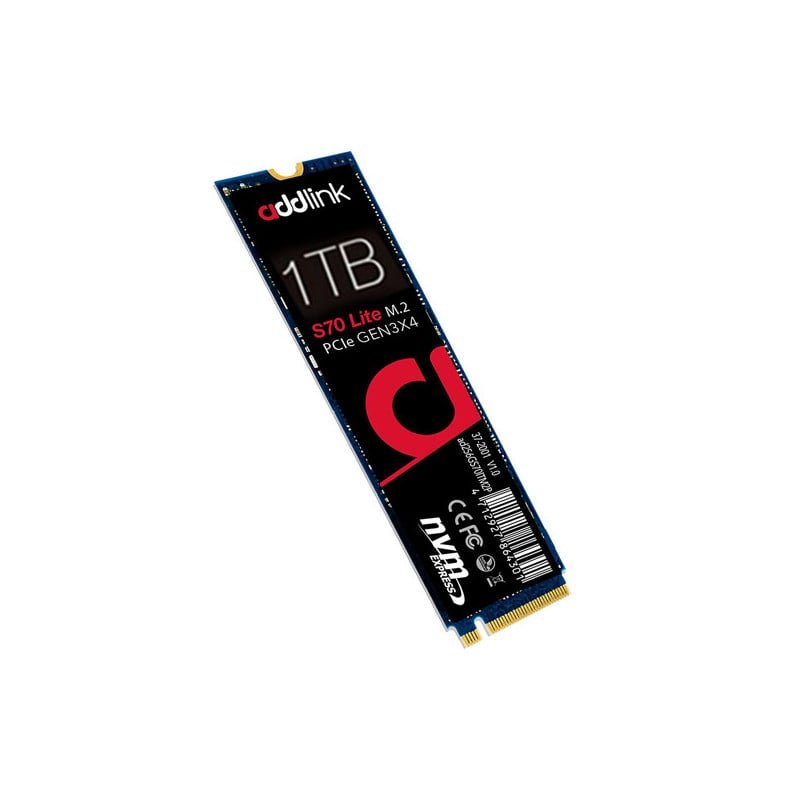 Addlink S70 Lite 1tb Ssd M.2 Pcle Gen3x4 | Ad1tbs70ltm2p - Image 1 of 2