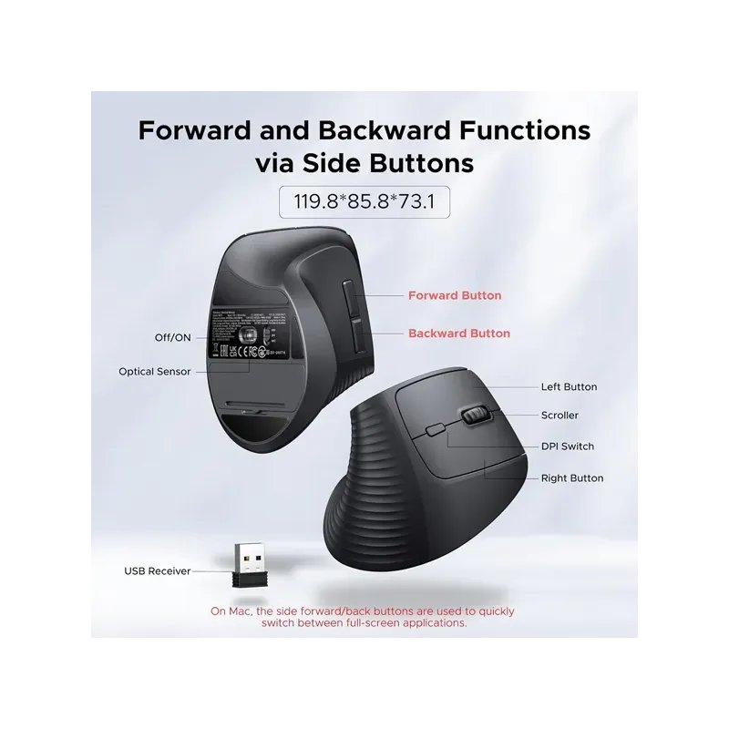 Souris Sans Fil Vertical Ergonomique M571 (55916) - Image 1 of 4