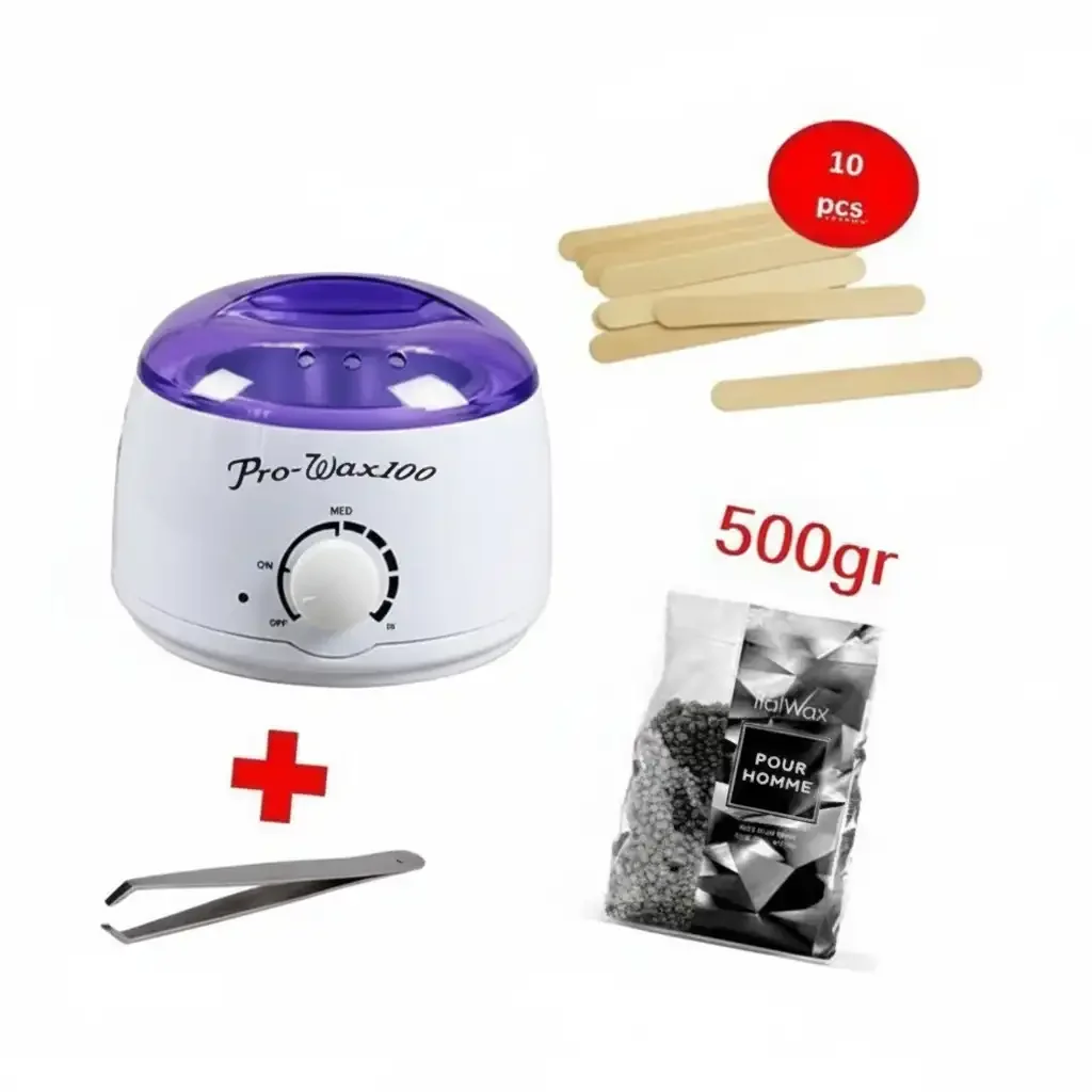 Chauffe Cire - Pro Wax - Prowax100 - 500g Italwax - 10 Spatules - Pince À Épiler Offerte - Image 1 of 3