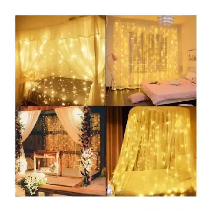 Rideau Lumineux Led Avec Télécommande Et 8 Modes, Usb, 3mx10 Pour La Chambre - Image 1 of 4