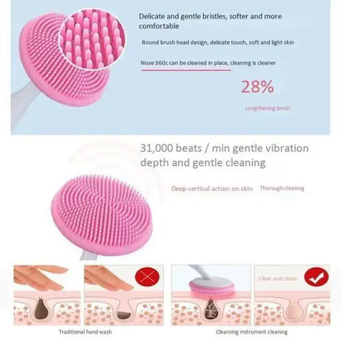 4en1 Électrique Rechargeable Pour Nettoyage De Visage Avec Brosse Et Vibration - Image 1 of 4