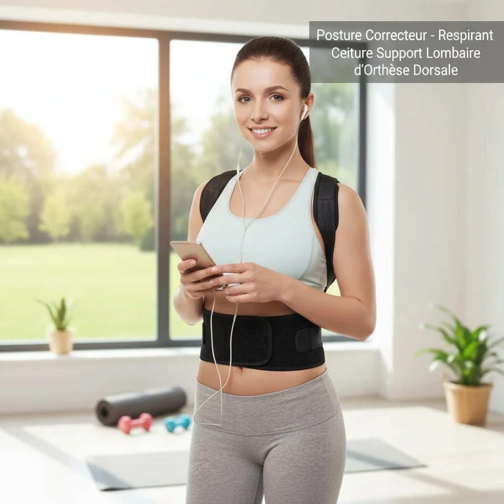 Posture Correcteur - Respirant Ceinture Support Lombaire Dorthèse Dorsale - Image 1 of 3