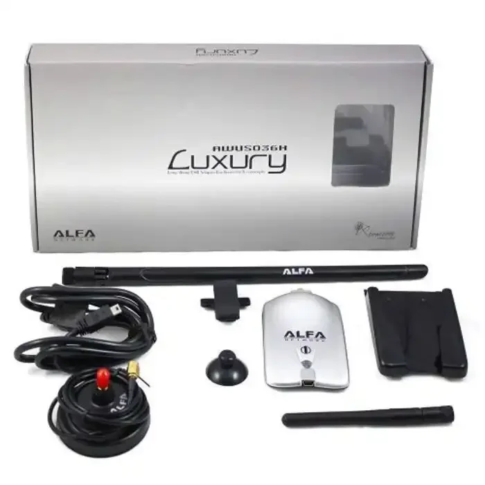 Adaptateur Wifi Awus036h – 1000 Mw – Antennes 5/9 Dbi – Accessoires Inclus - Image 1 of 2