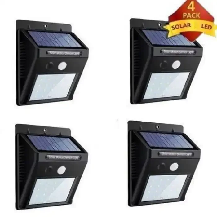 Pack X 4 Lampe Solaire Led Avec Détecteur De Mouvement - Image 1 of 4