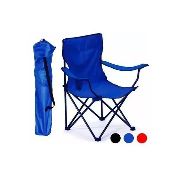Chaise Pliante De Plage De Camping Avec Porte Boisson + Sac De Transport - Multi-couleur - Image 1 of 4