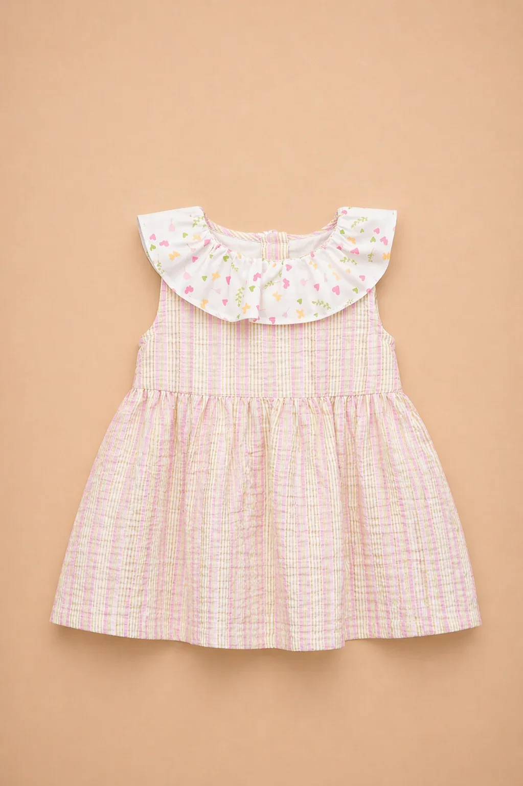 Robe Bébé Fille À Rayures Pastel – Douceur & Charme Délicat - Image 1 of 4
