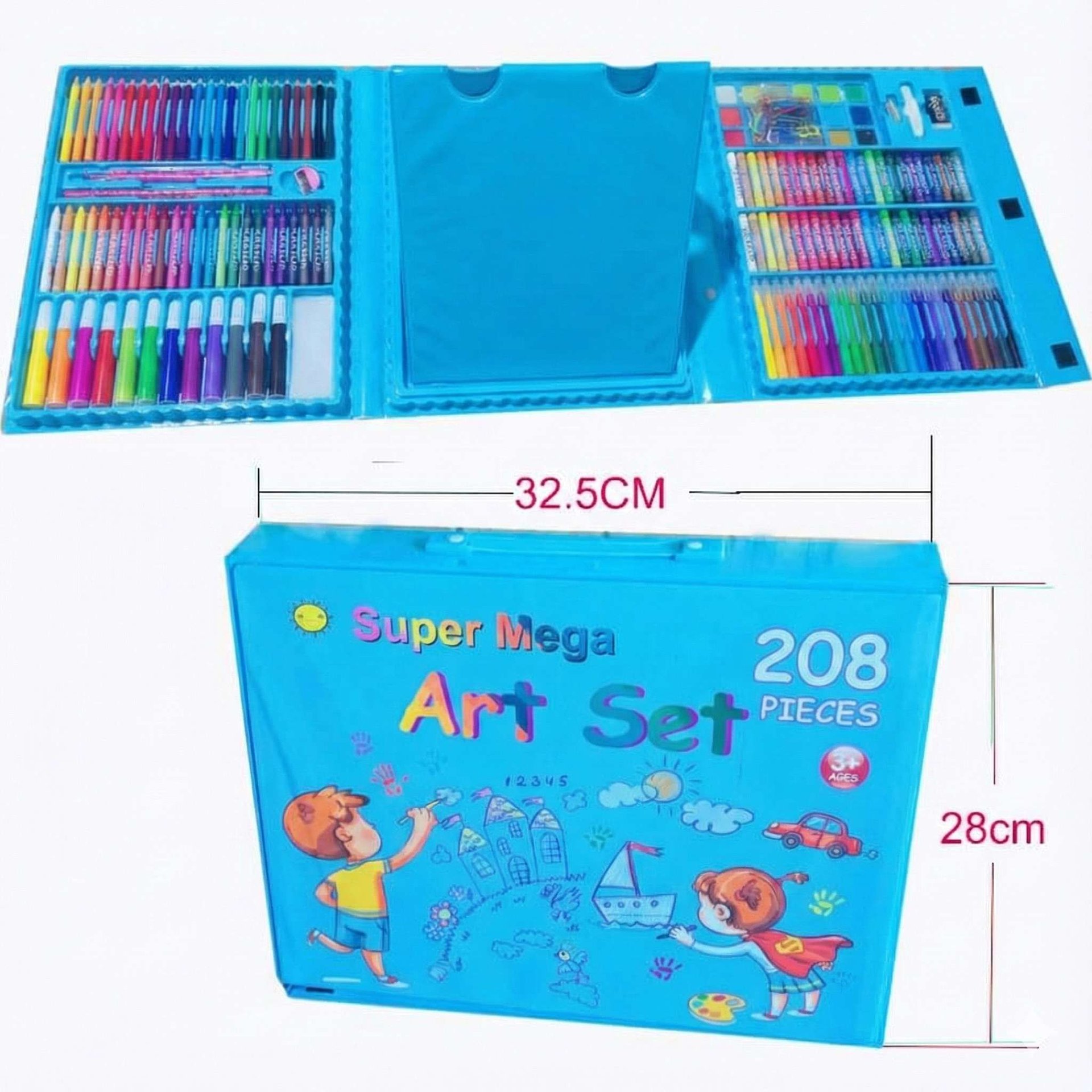 Mallette D'artiste 208 Pièces Pour Enfant Kit Dessin Coloriage Complet - Image 1 of 1