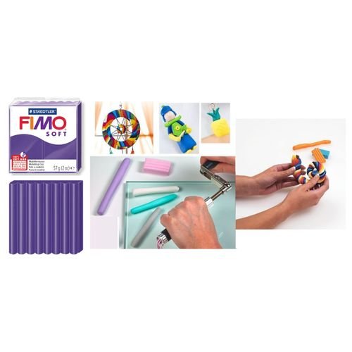 Pâte À Modeler Pro Fimo Soft Plum Prun 57g,cuire Au Four, Réalisations Artistique - Image 1 of 1