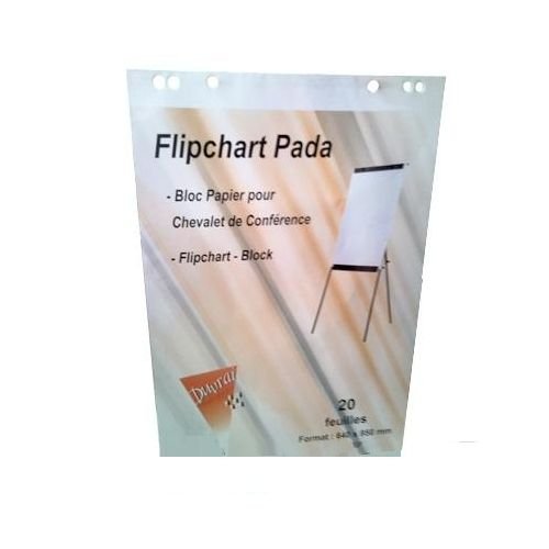 Bloc De 20 Feuilles Papier Flipchart 640x950 Mm Pour Chevalet De Conférence - Image 1 of 1