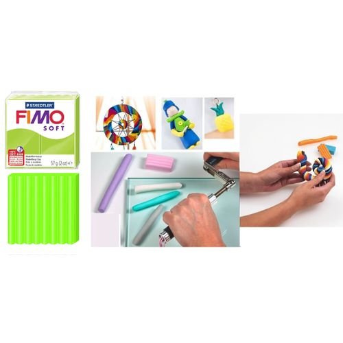 Pâte À Modeler Fimo Soft Vert Pomme 57 G – Cuisson Au Four, Modelage Artistique - Image 1 of 1