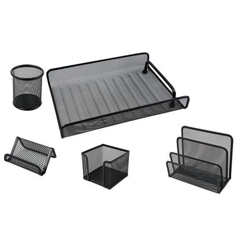 Set De Bureau 5 Accessoires Métal Rangement Économique - Image 1 of 1