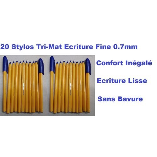 20 Stylos Tri-mate Orange Bleu, Pointe 0,7 Mm - Image 1 of 1