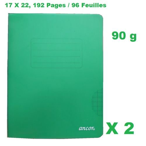 Lot De 2 Cahiers Polypro Verts 17x22 Cm – 192 Pages - Image 1 of 2