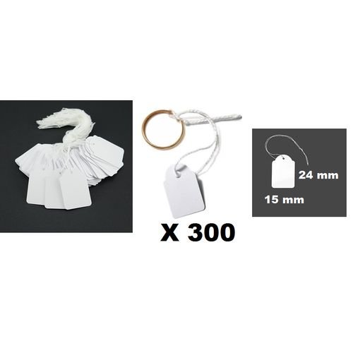 300 Étiquettes Pour Bijoux & Accessoires, En Carton Avec Fil D'attache - Image 1 of 1