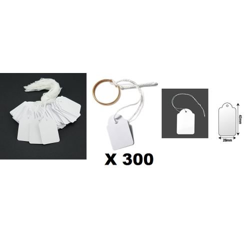300 Étiquettes Pour Bijoux & Accessoires, En Carton Avec Fil D'attache - Image 1 of 1