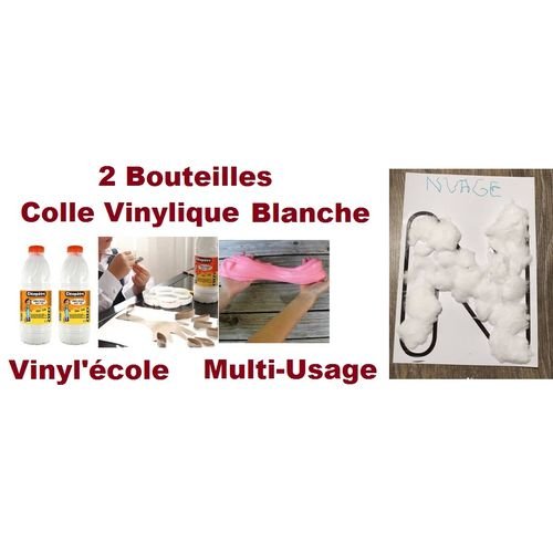 Cleopatre 2 Bouteilles Colle Vinylique Blanche-vinylécole-multi-usage Scolaire Et Art - Image 1 of 1
