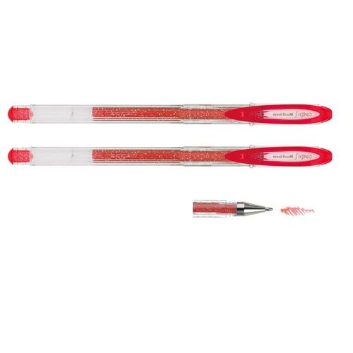 2 Stylos Roller Signo Fantastic Rouge Pailleté 1mm,résistant,permanent,pigmenté - Image 1 of 1