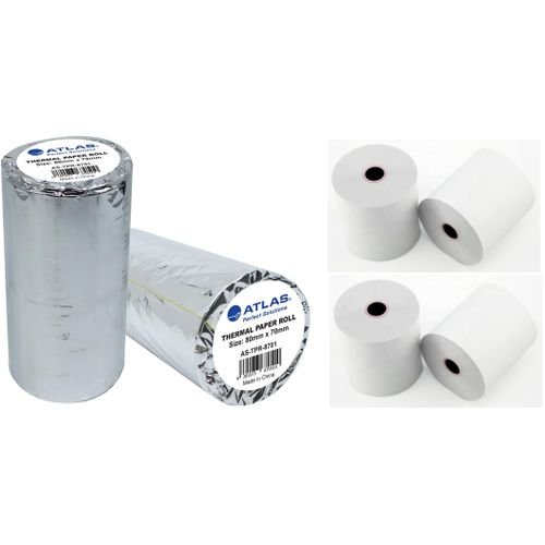 4 Rouleaux Bobine De Papier Thermique Caisse,balance..,80 X 70 Mm,blanc - Image 1 of 1