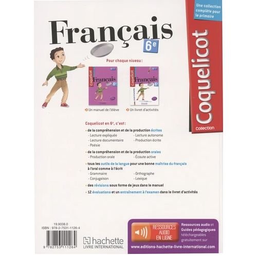 Cahier d’activités de français 6e avec exercices progressifs et variés. - Image 1 of 2