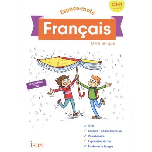 Istra Manuel Français Espace-mots Cm1 - Livre Unique,tout Le Français Pour Un Apprentissage Réussi ! - Image 1 of 1