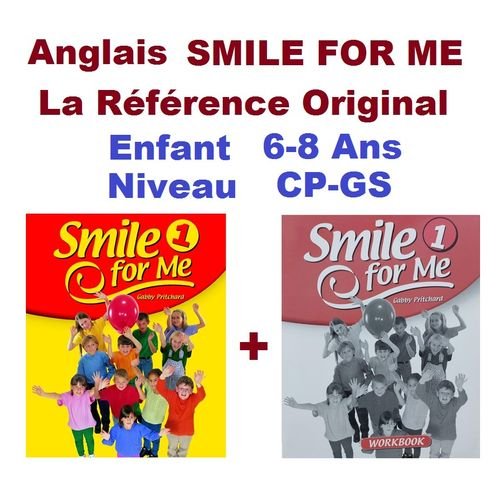 Childrens Books Pack Anglais Smile For Me 1,manuel + Activité,enfant 6-8 Ans,niveau Cp-grande Section - Image 1 of 1