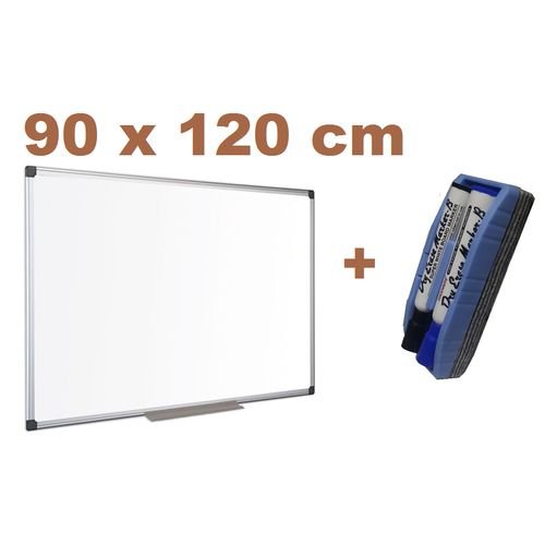 Tableau Blanc Magnétique 90x120 Cm – Effaçable Avec 2 Marqueurs Et Brosse - Image 1 of 1