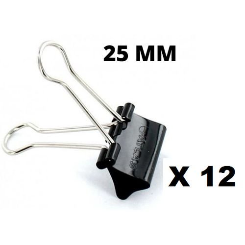 12 Attaches Binder Clips 25mm - rangement - Image 1 of 1