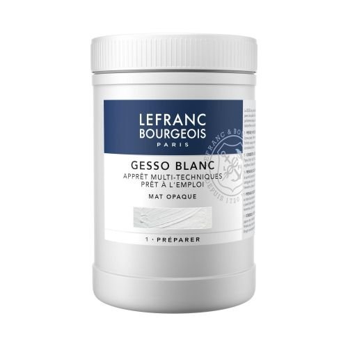 Lefranc & Bourgeois Gesso En Pot De 1l,sous-couche Sur Les Surfaces Poreuses,peinture Grasse&maigre - Image 1 of 2