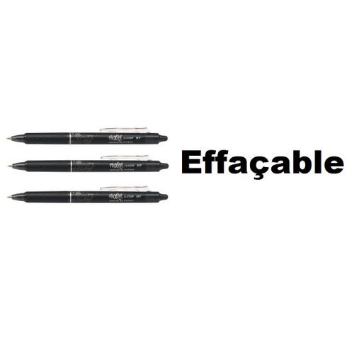 Set 3 Stylos Billes Noir Gel 0,7 Rétractable Effaçable & Rechargeable Frixion - Image 1 of 1