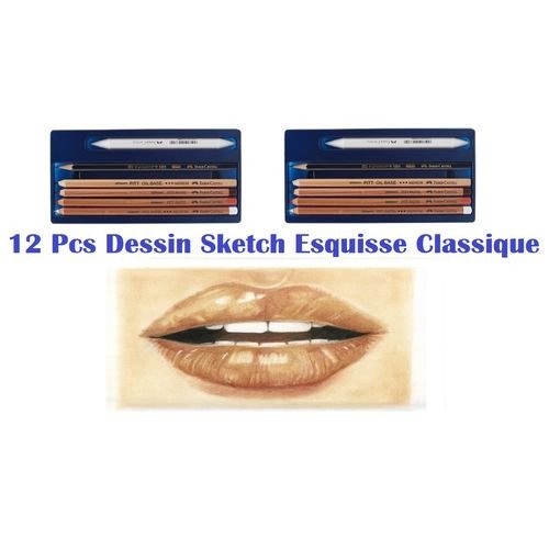 Set Dessin 12 Pièces Sketch Esquisse Classique Artistes Et Amateurs - Image 1 of 1