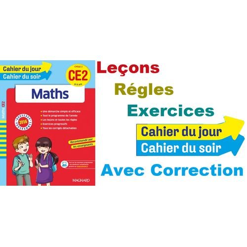 Cahier du Jour / Cahier du Soir Maths CE2/CM1 – Exercices et Corrections - Image 1 of 1