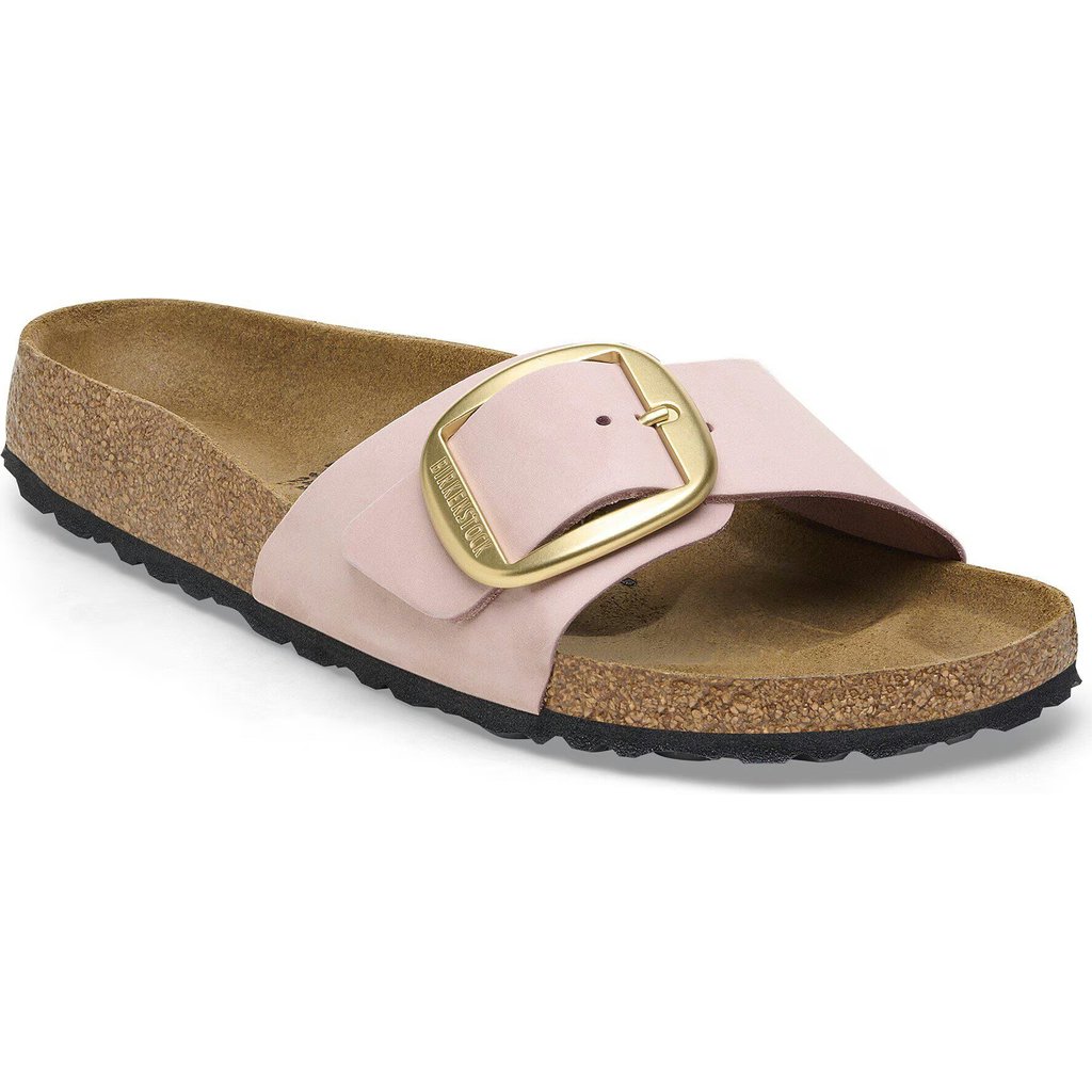 Madrid Big Buckle Nubuck Leather Soft Pink Narrow - Image 1 of 1