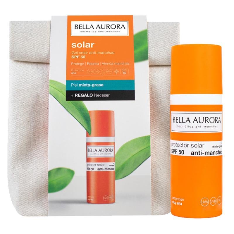 Gel Crème Solaire Spf 50+ Peaux Mixte À Grasses  + Trousse - Image 1 of 1