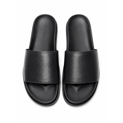 Claquettes Homme Toro En Cuir Premium Noir - Image 1 of 3