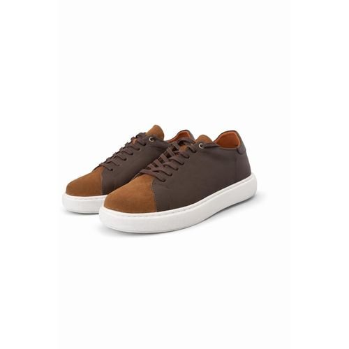Baskets En Cuir Premium Bi-matière – Confort Et Élégance Au Quotidien - Image 1 of 3
