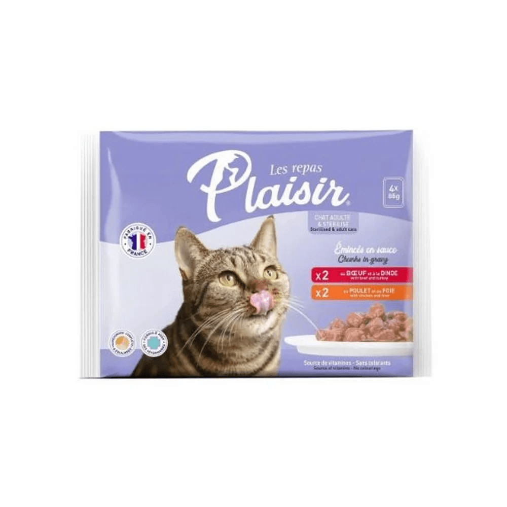 Plaisir Chat Stérilisé Viande En Sauce Pochons – 4 X 85 G (82508) - Image 1 of 2