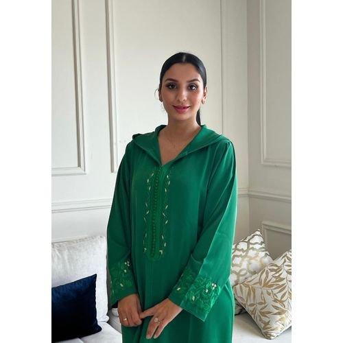 Jellaba Verte Avec Broderie - Image 1 of 2