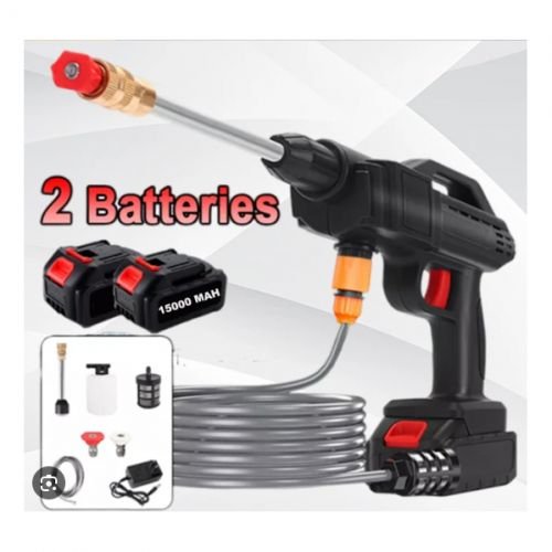 Pistolet Nettoyeur Haute Pression Sans Fil 2 Batteries Voiture - Image 1 of 3