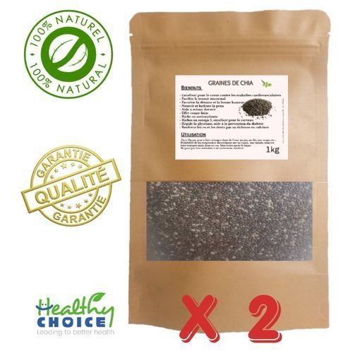 Graines De Chia 2x1 Kg Minceur Transit Oméga 3 - Image 1 of 1