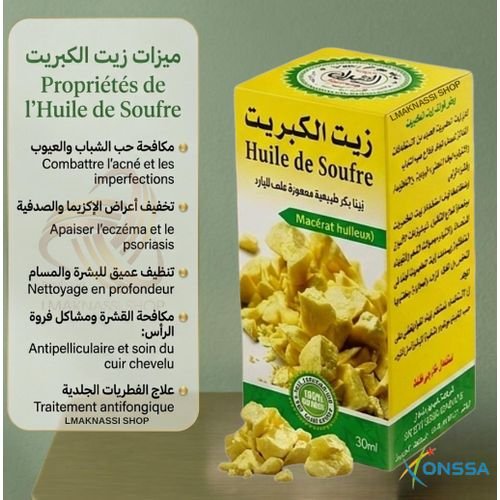 Huile De Soufre Aide À Éliminer Le Mélasma Et À Traiter Le Vitiligo 30ml Pack X2 - Image 1 of 3