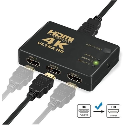 Switch Commutateur Vidéo 1080p 3d 3 Ports 3x1 3 En 1 Sortie + Choose - Image 1 of 3