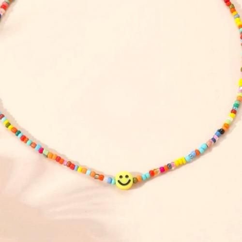 Smiley Emoji Collier Multi couleur - Image 1 of 3
