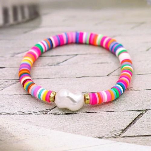 Bracelet Colorful Heishi & White Perle - Image 1 of 3