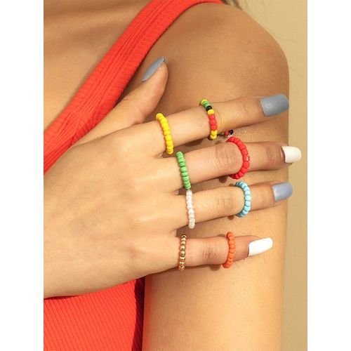 Pack De 8 Bagues Élastiques Coloré - Image 1 of 3